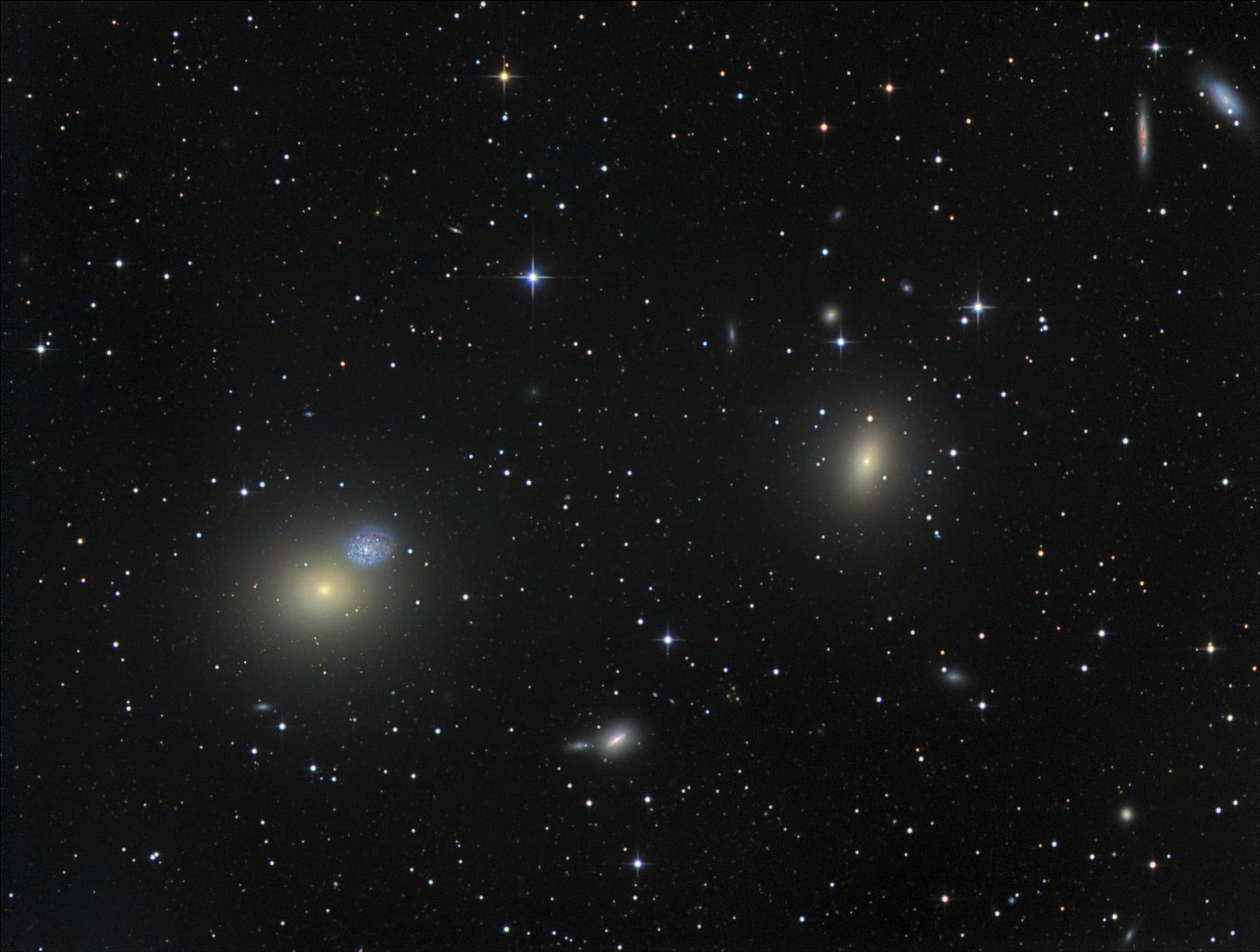 Galaxien Messier 59, Messier 60 Und NGC 4647 Mit NGC 4637 Und NGC 4638 ...