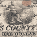 sehr alte (1853) Ein-Dollar-Banknote